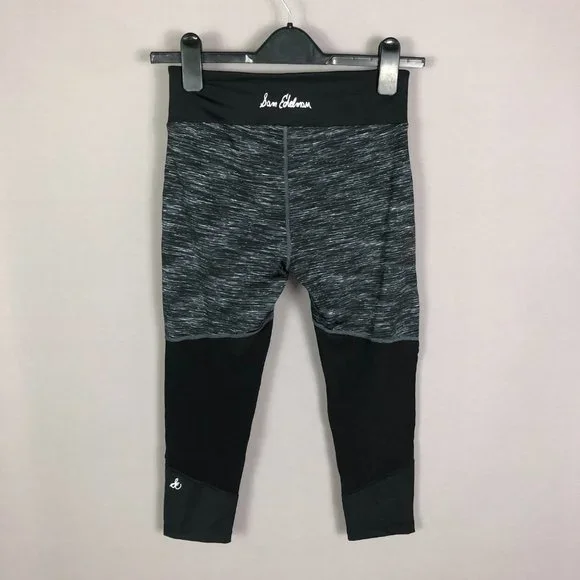 Sam Edelman Womens Gray Black Pleated Ruffle Capri Leggings Size XS - Picture 4 of 10